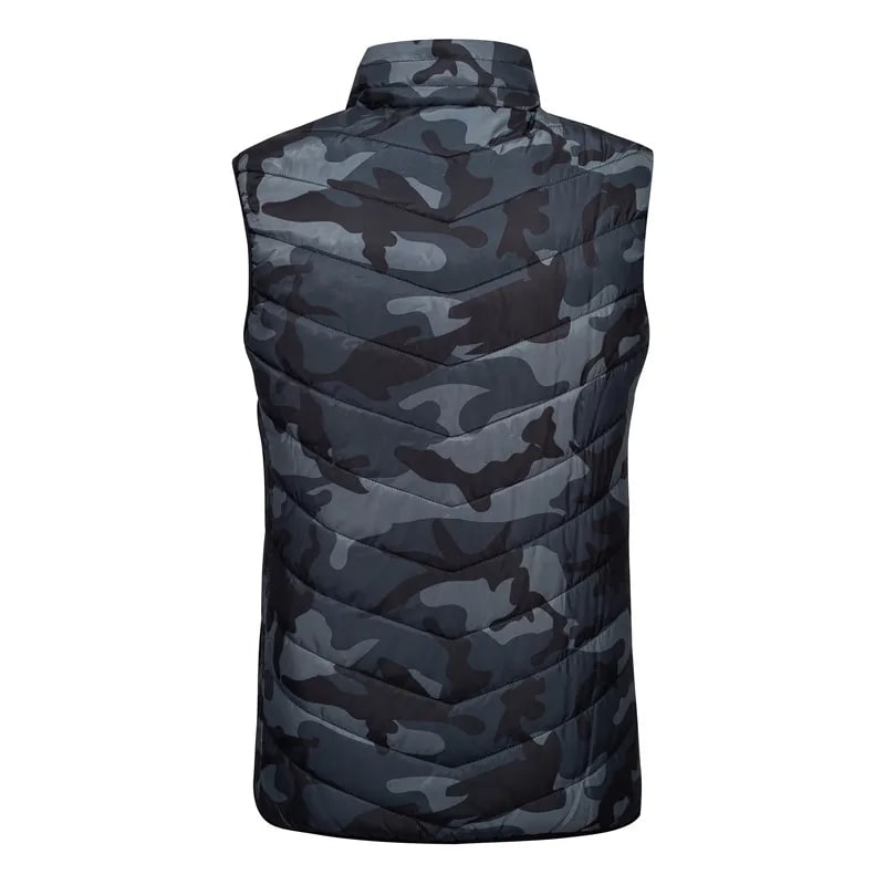 Gilet chauffant camouflage