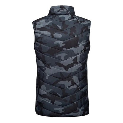 Gilet chauffant camouflage