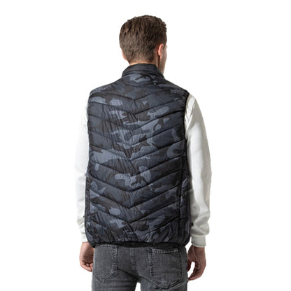 Gilet chauffant camouflage