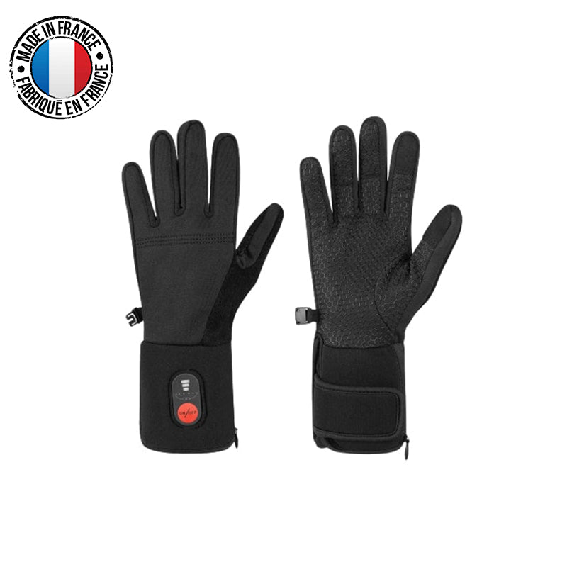 Gants chauffants fins noirs