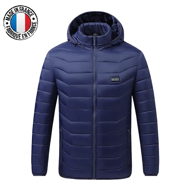 Veste chauffante bleue