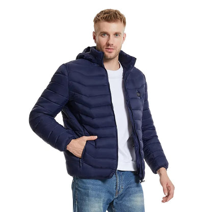 Veste chauffante bleue