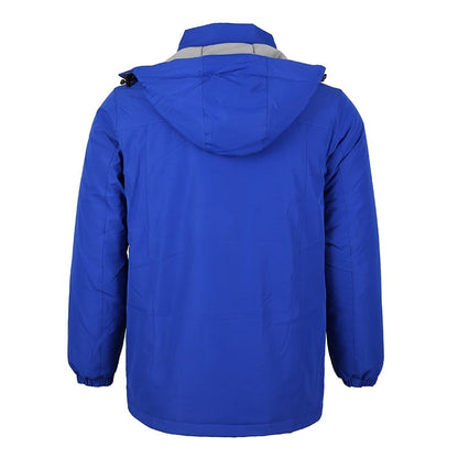 Veste chauffante coupe-vent bleue