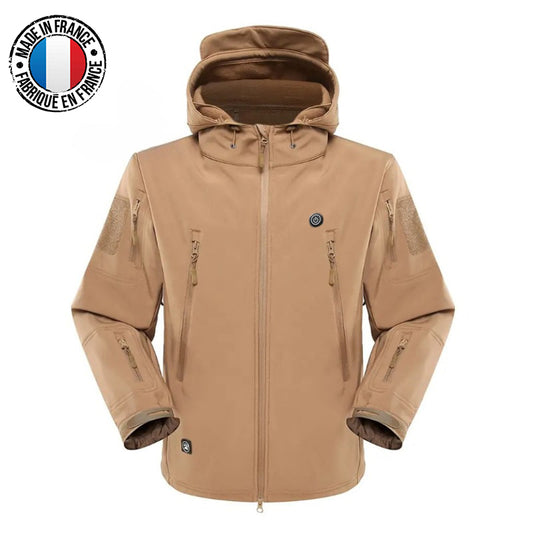 Veste chauffante isolante marron